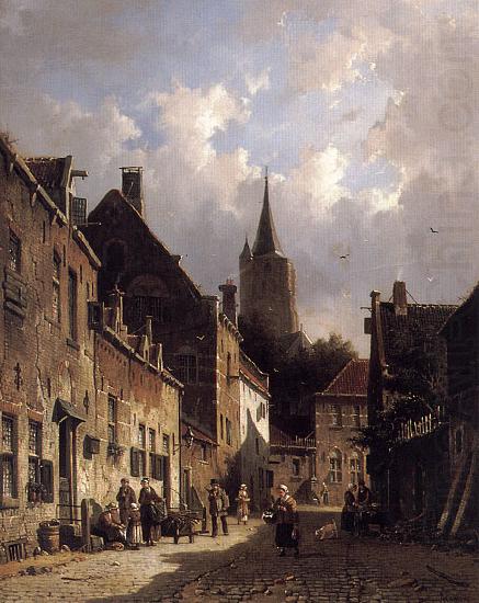 A Dutch Street Scene, Adrianus Eversen